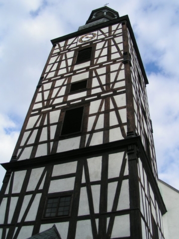 Wieża kościoła łąski w Miliczu