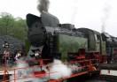 Parada parowozów : parowóz TKt48-191 na obrotnicy