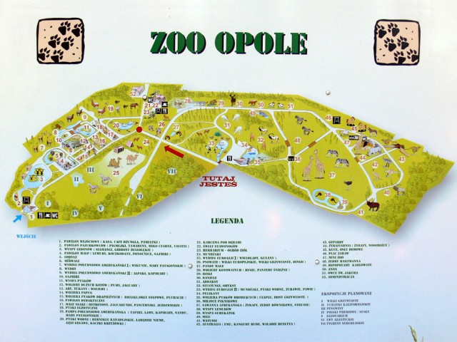 Zoo Opole - plan