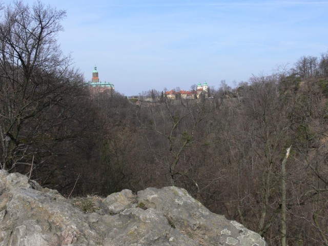 Stary Książ - widok na Zamek Książ
