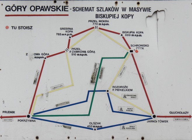 Szlaki w Górach Opawskich