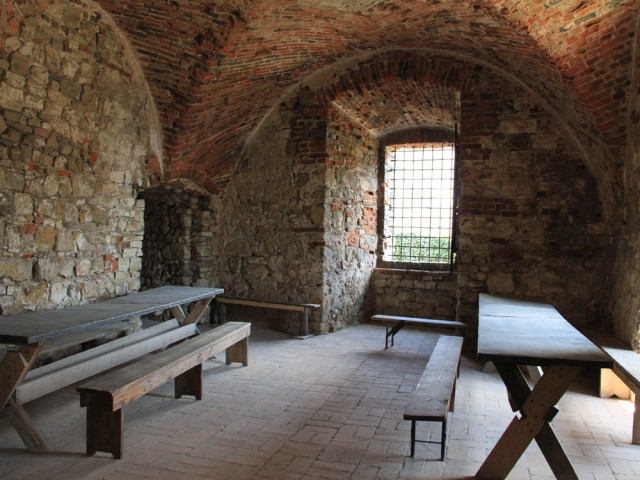 Wnętrza zamku Lipowiec