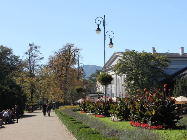 Widok z Parku Zdrojowego w Szczawnie